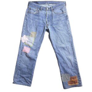 Vintage Levi’s 501 Custom Patchwork Jeans W33 L34 Denim